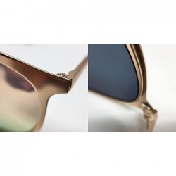 Sport 532 Premium Retro Fashion Metal Frame Womens Mens mirrored Aviator Sunglasses - Metal Frame - CI185KOHQSN $12.70