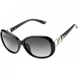 Oversized Classic Oversized Polarized Sunglasses for Women Luxury Goggles Eyewear Shade UV400 - Black - CB18SCN3CEK $10.14