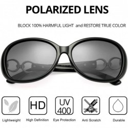 Oversized Classic Oversized Polarized Sunglasses for Women Luxury Goggles Eyewear Shade UV400 - Black - CB18SCN3CEK $10.14
