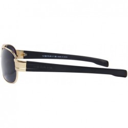 Shield Polarized Sports Sunglasses for Men Tr90 Legs Light Frame for Driving - Gold_s - CN18KIG6MUL $13.71