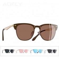 Aviator Classic Women Sunglasses Retro Vintage Square Metal Frame C1Gray - C4blue - C418Y2ORKK3 $12.90