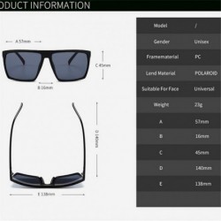 Oversized Square Sunglasses Men Mirror Photo Chromic Oversized Sunglasses Male Sun Glasses - C3 - CT194OI4LKQ $19.92