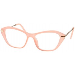 Cat Eye Womens Quality Fashion Alloy Arms Cateye Customized Reading Glasses - Light Pink - CD12MI6F7W1 $18.65
