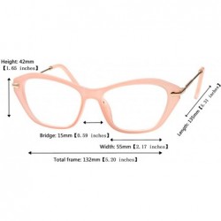 Cat Eye Womens Quality Fashion Alloy Arms Cateye Customized Reading Glasses - Light Pink - CD12MI6F7W1 $11.19