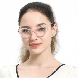 Cat Eye Womens Quality Fashion Alloy Arms Cateye Customized Reading Glasses - Light Pink - CD12MI6F7W1 $11.19