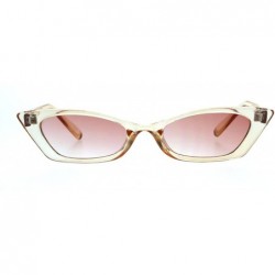 Rectangular Womens Mod Plastic Rectangular Cat Eye Sunglasses - Beige - CL18GQRX5I6 $11.88