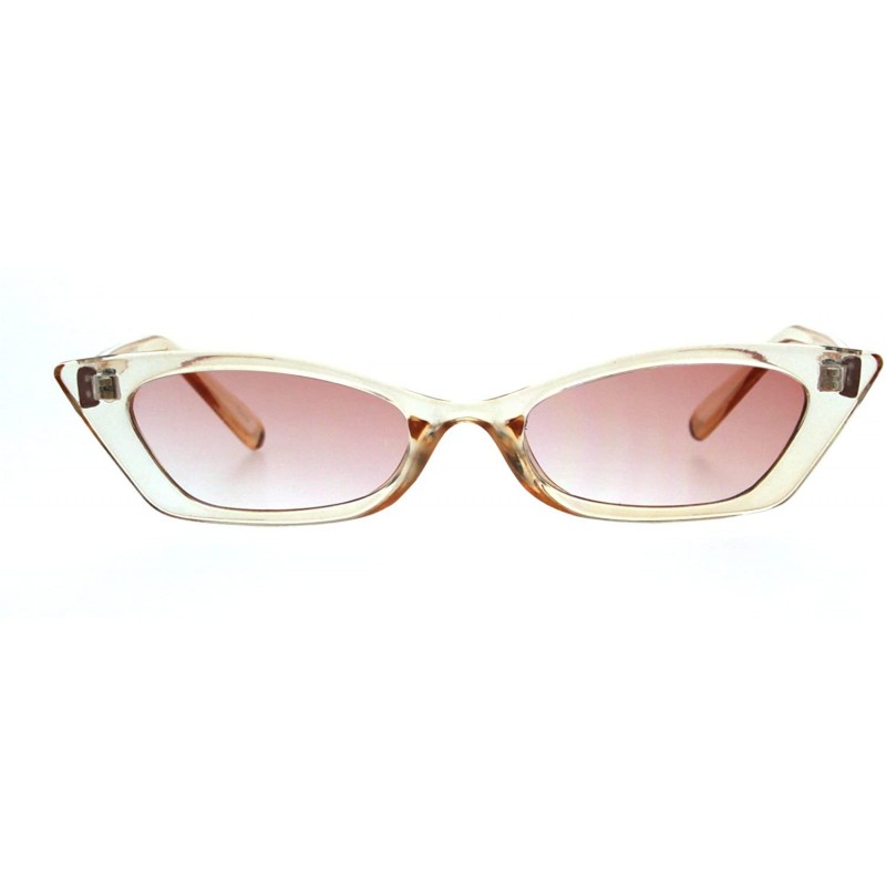Rectangular Womens Mod Plastic Rectangular Cat Eye Sunglasses - Beige - CL18GQRX5I6 $11.88