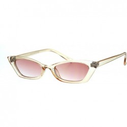 Rectangular Womens Mod Plastic Rectangular Cat Eye Sunglasses - Beige - CL18GQRX5I6 $11.88
