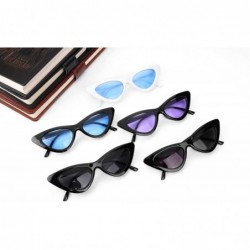 Oversized Vintage Cat Eye Sunglasses Women Clout Goggles Triangle Frame B2248 - 2 Blcak-purple - C918SQ668HW $9.17