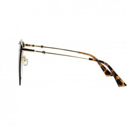 Rimless Womens Retro Futuristic Rimless Butterfly Shield Sunglasses - Gold Brown - CH18L3M06W7 $10.17