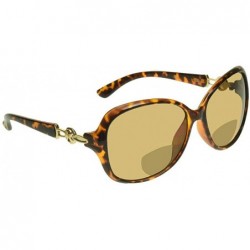 Square Bifocal Reading Sunglasses Sun Reader Women Sexy Oversized Frame - Tortoise Shell Brown - CY18CAODRN7 $27.31