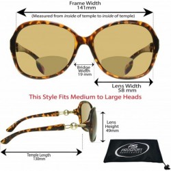 Square Bifocal Reading Sunglasses Sun Reader Women Sexy Oversized Frame - Tortoise Shell Brown - CY18CAODRN7 $13.65