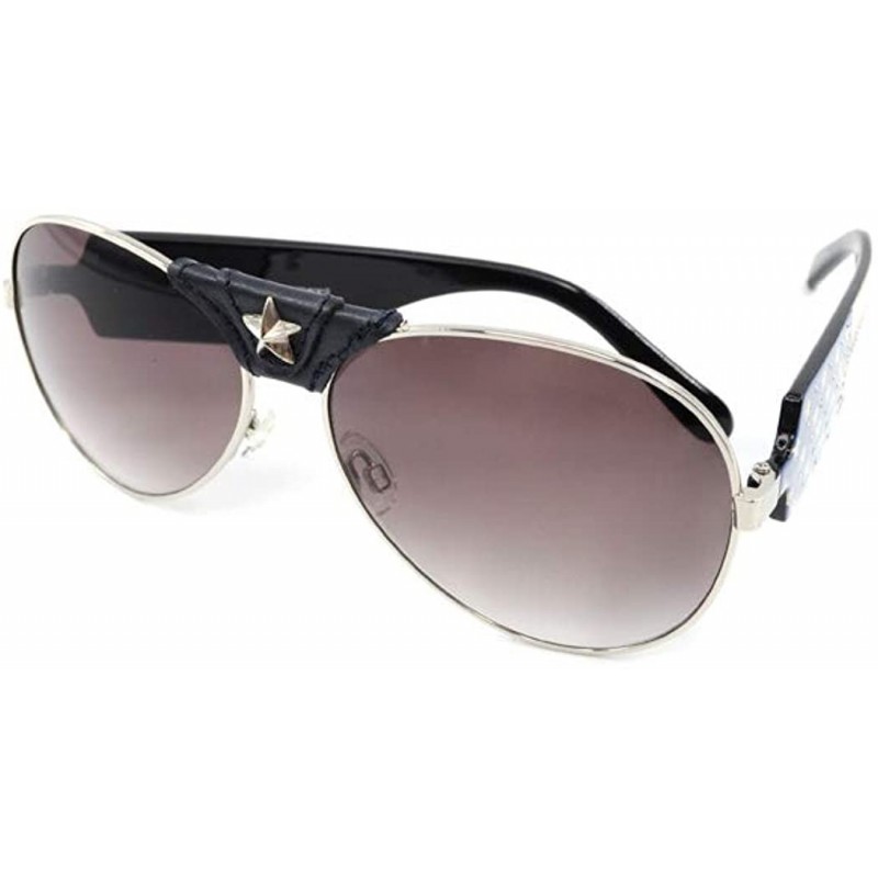 Wayfarer Wayfarer Rhinestone Sunglasses For Women Western UV 400 Protection Shades With Bling - CB190O2AASN $29.47