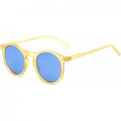 Round Sunglass Warehouse Lincoln- Plastic Round Men's & Women's Full Frame Sunglasses - CM12OC2YT42 $22.13