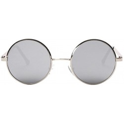Round Vintage Reflective Sunglasses Mirrored - CY1897M6ACI $16.04