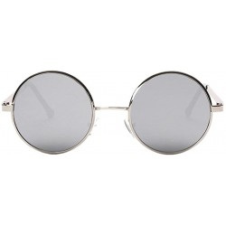 Round Vintage Reflective Sunglasses Mirrored - CY1897M6ACI $9.10