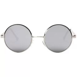 Round Vintage Reflective Sunglasses Mirrored - CY1897M6ACI $9.10