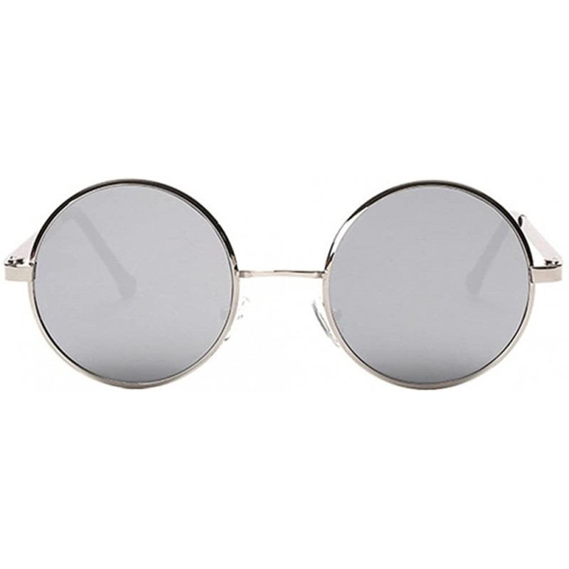 Round Vintage Reflective Sunglasses Mirrored - CY1897M6ACI $9.10