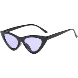 Goggle Unisex Retro Vintage Cat Eye Sunglasses for Women Goggles Plastic Frame - Multicolor F - CO18UA4LIQD $18.03