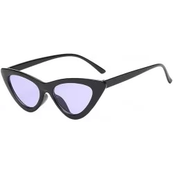 Goggle Unisex Retro Vintage Cat Eye Sunglasses for Women Goggles Plastic Frame - Multicolor F - CO18UA4LIQD $18.03