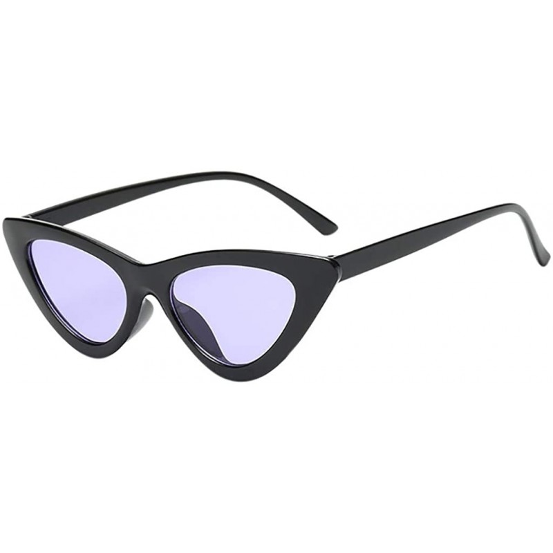 Goggle Unisex Retro Vintage Cat Eye Sunglasses for Women Goggles Plastic Frame - Multicolor F - CO18UA4LIQD $11.87