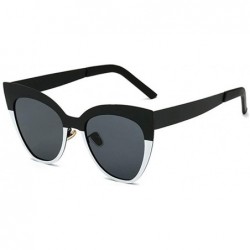 Cat Eye Cat Eye Women Sunglasses 2020 Brand Designer Black White Metal Frame Eyeglasses Men Gradient Shade Oculos UV400 - C21...