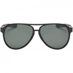 Aviator Classic Unisex Polarized Ultra Lightweight Flexible Aviator Sunglasses (Gloss Black - Polarized Olive - 56) - CK188WE...