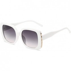 Sport Sunglasses Female Sunglasses Retro Glasses Men and women Sunglasses - White - CB18LLC4MSU $11.15