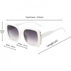 Sport Sunglasses Female Sunglasses Retro Glasses Men and women Sunglasses - White - CB18LLC4MSU $11.15