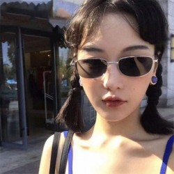 Square Women Small Rectangle Full Frame Jelly Sunglasses Integrated Candy Color Glasses - Red - C6196R6XTTD $7.16