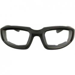 Oval Hardcore Eyewear Driving Sunglasses - Black W/ Clear Lens - CJ18927TZMZ $12.53