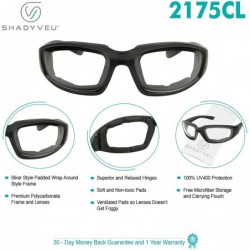 Oval Hardcore Eyewear Driving Sunglasses - Black W/ Clear Lens - CJ18927TZMZ $12.53