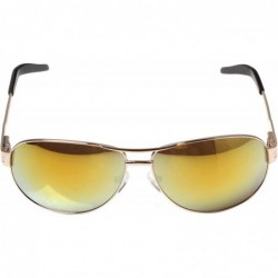 Oversized metal frame Oversized Women Men Uv400 Protection Polarized Sunglasses lsp651 - Gold Frame Yellow Lenses - CX12BVL9J...