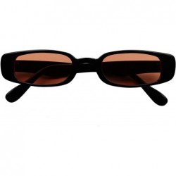 Sport Slim Classic Rectangular Sunglasses UV Protection 90's Vintage Small Wide Retro Frame Fashion Shades - CP1962355HH $9.93