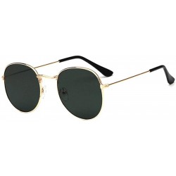 Goggle Fashion UV Protection Glasses Travel Goggles Metal Frame Outdoor Sunglasses Sunglasses - Gold Brown - CP18RITWOUR $6.68