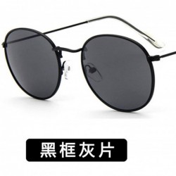 Round Women Small Luxury Mirror Round Retro Eye Sunglasses Metal Frame Tinted Color Lens Sun Glasses - 3 - CX198ZO39KG $33.28