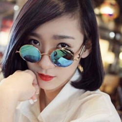 Round Round Steampunk Sunglasses Men Women Luxury Eyewear Mirror Punk Sun Glasses Vintage Female Male Eyeglasses - C6 - CT199...