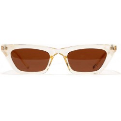 Square Retro Cat Eye Sunglasses Women Summer Style Sun Glasses for Men Square Black Leopard - Brown - C31976MLR4M $12.50