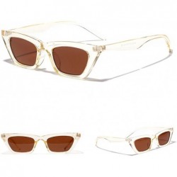 Square Retro Cat Eye Sunglasses Women Summer Style Sun Glasses for Men Square Black Leopard - Brown - C31976MLR4M $12.50