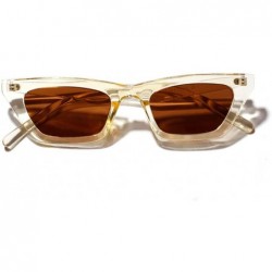 Square Retro Cat Eye Sunglasses Women Summer Style Sun Glasses for Men Square Black Leopard - Brown - C31976MLR4M $12.50