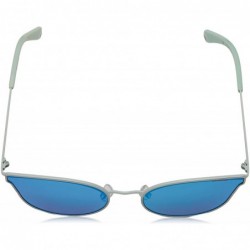 Oval Women's Pld4056/S Oval Sunglasses - Ruthenium - CU185WE9978 $31.97
