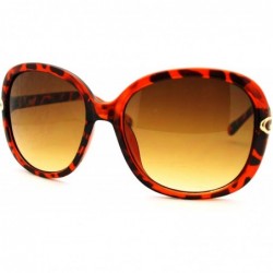 Butterfly Plastic Butterfly Metal Chain Arm Oversized Womens Fashion Sunglasses - Tortoise - CI11L9LEU9N $7.50