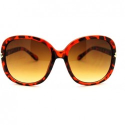 Butterfly Plastic Butterfly Metal Chain Arm Oversized Womens Fashion Sunglasses - Tortoise - CI11L9LEU9N $7.50