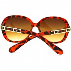 Butterfly Plastic Butterfly Metal Chain Arm Oversized Womens Fashion Sunglasses - Tortoise - CI11L9LEU9N $7.50
