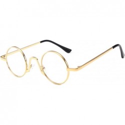 Round Fashion Round Metal Frame Glasses Steampunk Sunglasses1562 - Gold-clear - C518M48XIN2 $13.75