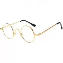 Round Fashion Round Metal Frame Glasses Steampunk Sunglasses1562 - Gold-clear - C518M48XIN2 $23.02