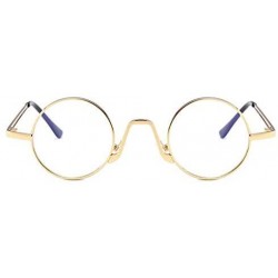 Round Fashion Round Metal Frame Glasses Steampunk Sunglasses1562 - Gold-clear - C518M48XIN2 $13.75