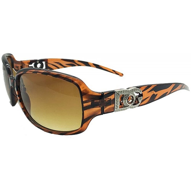 Rectangular Love DG Fahion Eyewear Womens maze pattern Designer Eyewear Shades Sunglasses - Light Brown Zebra - CJ18CUNT2WG $...