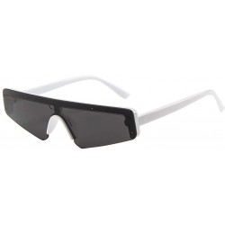 Cat Eye Unisex Sunglasses Square Small Frame Retro Fashion Sunglasses Nail Glasses Conjoined Piece Cat Eye Glasses - CK18SQAC...