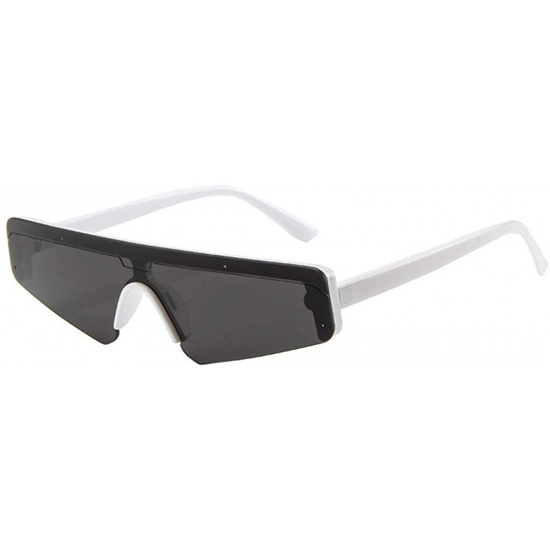 Cat Eye Unisex Sunglasses Square Small Frame Retro Fashion Sunglasses Nail Glasses Conjoined Piece Cat Eye Glasses - CK18SQAC...